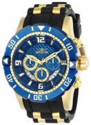 Invicta Pro Diver Herrklocka 23704 Blå/Gulguldtonat stål Ø50 mm