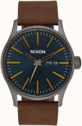 Nixon The Sentry Herrklocka A105-2984 Blå/Läder Ø42 mm