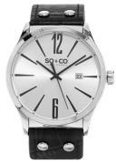 So & Co New York Madison Herrklocka 5098.1 Silverfärgad/Läder