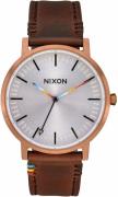 Nixon 99999 Herrklocka A10583173-00 Silverfärgad/Läder Ø40 mm