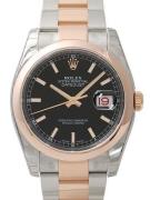 Rolex Datejust Gold/Steel Herrklocka 116201-0094 Svart/18 karat