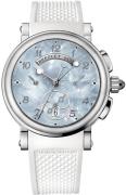 Breguet Damklocka 8827ST-59-586 Marine Blå/Gummi Ø34.6 mm