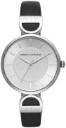 Armani Exchange Damklocka AX5323 Silverfärgad/Läder Ø38 mm