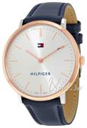 Tommy Hilfiger Damklocka 1781689 Ultra Slim Vit/Läder Ø40 mm