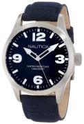 Nautica Herrklocka A11555G BFD 102 Blå/Läder Ø44 mm