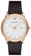 Emporio Armani Herrklocka AR2502 Dress Vit/Läder Ø43 mm