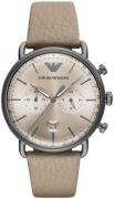 Emporio Armani Herrklocka AR11107 Aviator Grå/Läder Ø43 mm