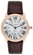 Cartier Herrklocka W6701009 Ronde Silverfärgad/Läder Ø42 mm