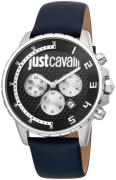 Just Cavalli Herrklocka JC1G063L0225 Svart/Läder Ø44 mm