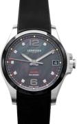 Longines Damklocka L3.319.4.88.9 Conquest V.H.P. Svart/Gummi Ø36 mm