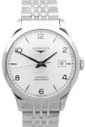 Longines Herrklocka L2.820.4.76.6 Record Silverfärgad/Stål Ø38.5 mm