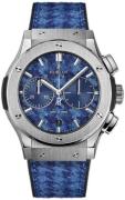 Hublot Herrklocka 521.NX.2710.NR.ITI18 Classic Fusion Blå/Gummi Ø45