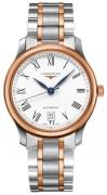 Longines Herrklocka L2.628.5.19.7 Master Vit/Roséguldstonat stål