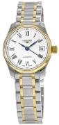 Longines Damklocka L2.128.5.11.7 Master Vit/18 karat gult guld Ø25.5