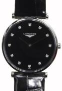 Longines Damklocka L4.512.4.58.2 Grande Classique Svart/Läder Ø29 mm