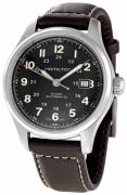 Hamilton Herrklocka H70525733 Khaki Field Svart/Läder Ø42 mm