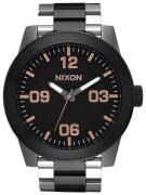 Nixon Herrklocka A3462051-00 The Corporal Svart/Stål Ø48 mm