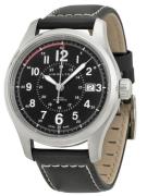 Hamilton Herrklocka H70595733 Khaki Field Svart/Läder Ø40 mm