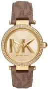 Michael Kors Damklocka MK2973 Parker Guldtonad/PVC (Polyvinylklorid)