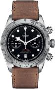 Tudor Herrklocka 79350-0002 Black Bay Chrono Svart/Läder Ø41 mm