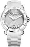 Chopard Damklocka 288525-3002 Happy Sport Silverfärgad/Gummi Ø42 mm