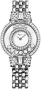 Chopard Damklocka 205596-1001 Ladies Happy Diamonds Vit/18 karat vitt