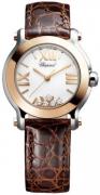 Chopard Damklocka 278509-6001 Happy Sport Vit/Läder Ø30 mm