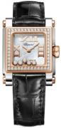 Chopard Damklocka 278516-6003 Happy Sport Vit/Läder Ø27 mm