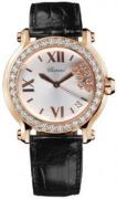 Chopard Damklocka 277473-5009 Happy Sport Vit/Läder Ø36 mm