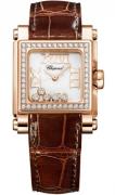 Chopard Damklocka 275349-5003 Happy Sport Vit/Läder Ø27 mm