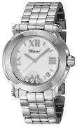 Chopard Damklocka 278477-3013 Happy Sport Vit/Stål Ø36 mm