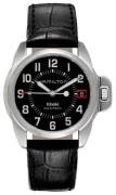 Hamilton Herrklocka H62315753 Khaki Svart/Läder