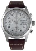 Hamilton Herrklocka H71456553 Khaki Silverfärgad/Läder Ø38 mm