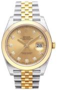 Rolex Herrklocka 126303-0012 Datejust 41 Gulguldstonad/18 karat gult