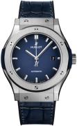 Hublot Herrklocka 542.NX.6670.LR.JPN18 Classic Fusion Blå/Gummi Ø42