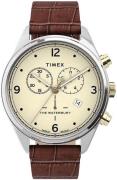 Timex Herrklocka TW2U04500D7 Beige/Läder Ø42 mm