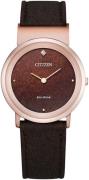 Citizen Damklocka EG7072-19X Elegance Brun/Roséguldstonat stål Ø31