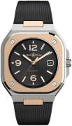 Bell & Ross Herrklocka BR-05-BLACK-STEEL-AND-GOLD-RUBBE Br 05