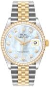 Rolex Damklocka 126283RBR-0009 Datejust 36 Vit/18 karat gult guld