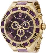 Invicta Herrklocka 40205 Jason Taylor Lila/Gulguldtonat stål Ø60 mm