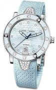 Ulysse Nardin Damklocka 8103-101E-3C-13 Ladies Diver Vit/Gummi Ø40 mm