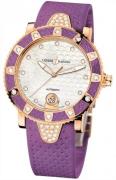 Ulysse Nardin Damklocka 8106-101E-3C-10.17 Ladies Diver Vit/Gummi