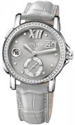 Ulysse Nardin Damklocka 243-22B-30-02 Dual Time Lady Grå/Läder Ø37