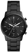 Fossil Herrklocka FS5848 Minimalist Chronograph Svart/Stål Ø42 mm