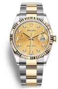 Rolex Herrklocka 126233-0034 Datejust 36 Champagnefärgad/Stål Ø36