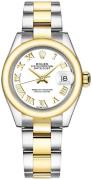 Rolex Damklocka 279163-0024 Lady-Datejust 28 Vit/18 karat gult guld