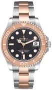 Rolex Herrklocka 268621-0004 Yacht-Master 37 Svart/18 karat roséguld