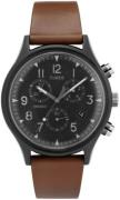 Timex Herrklocka TW2T29600 Svart/Läder Ø42 mm