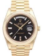 Rolex Herrklocka 228238-0004 Day-Date 40 Svart/18 karat gult guld