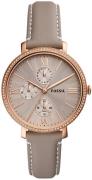 Fossil Damklocka ES5097 Jacqueline Multifunction Grå/Läder Ø38 mm